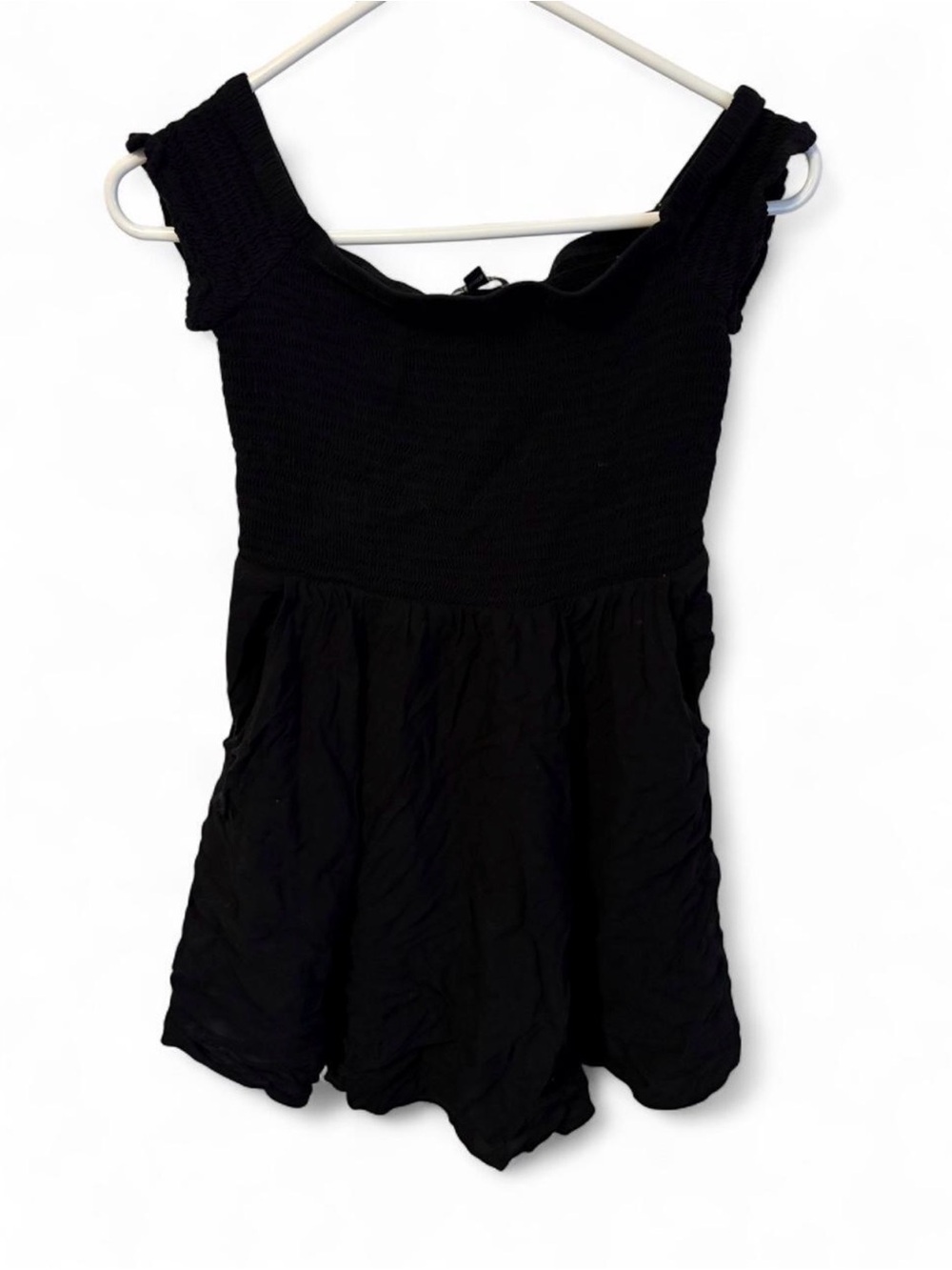 Express Black Ruffled Mini Dress